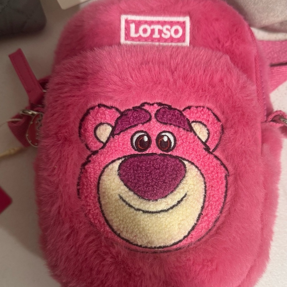 Pink Lotso Plush Crossbody Bag